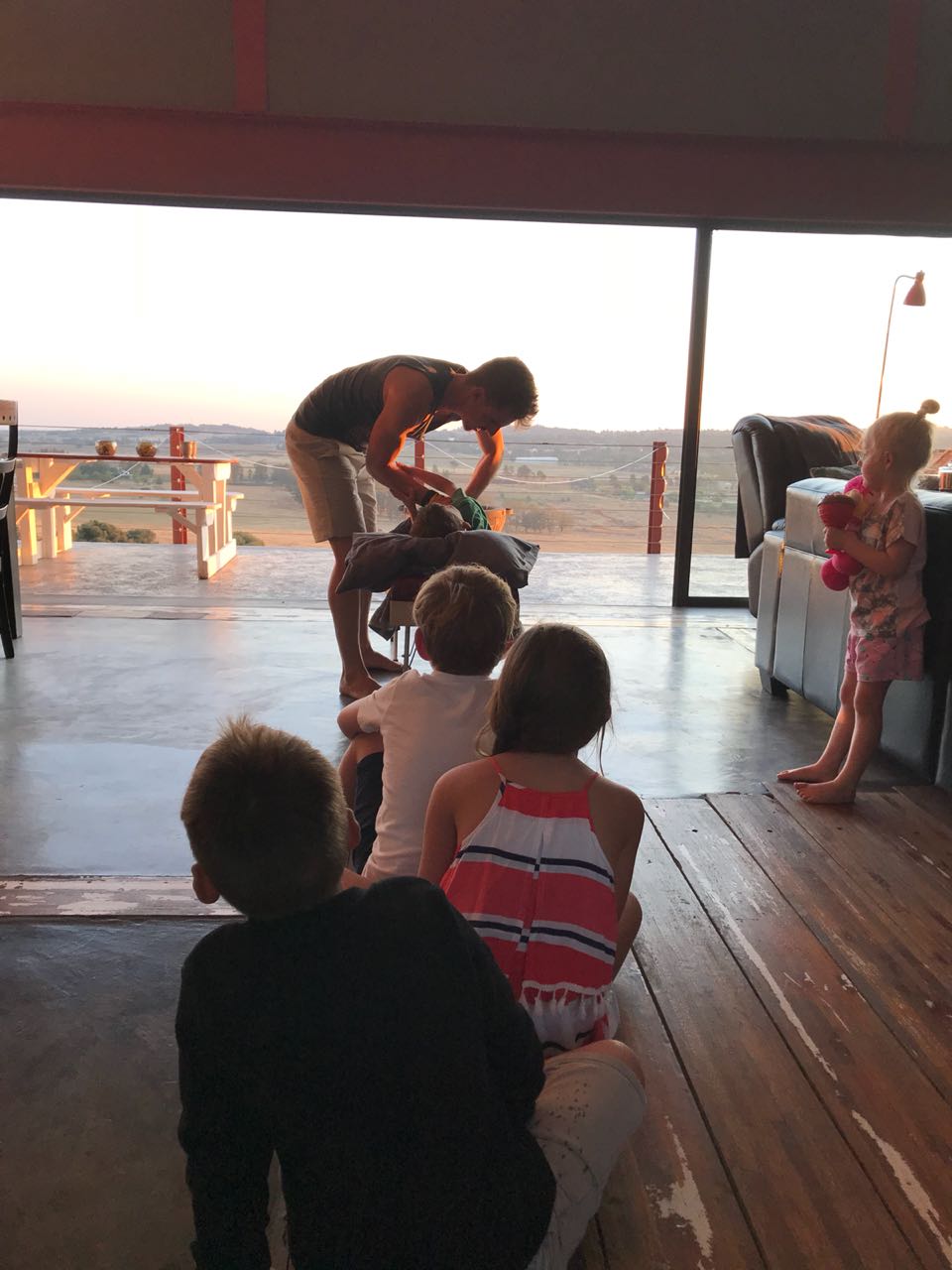 The que of children ready for their adjustment on a Sunday! Love serving...what do you love doing?