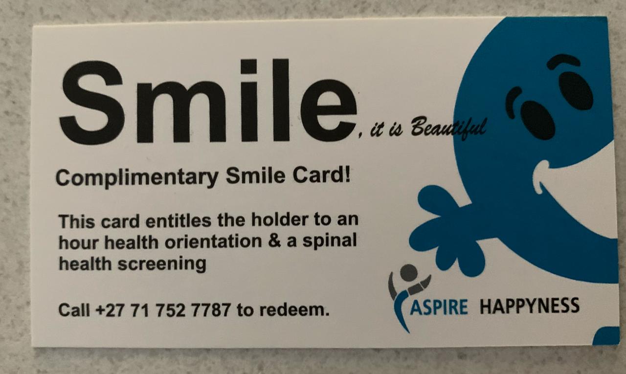 Do you know that we offer this to anyone wishing to know more about their spine? Please ask Phumzile at your next appointment