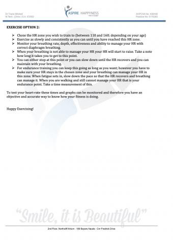 Excercise for your HR 2