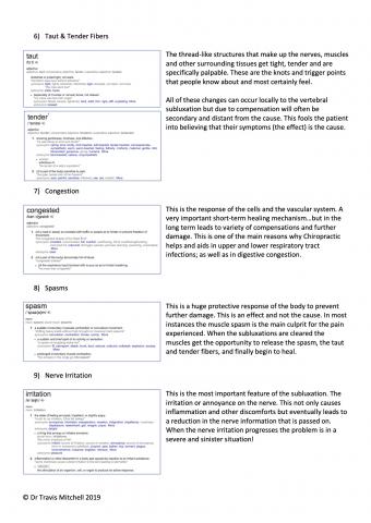 Features of Spinal Subluxations 1