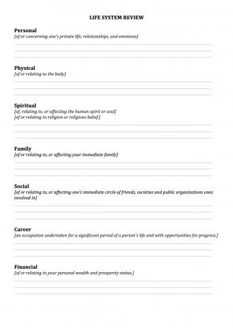 Life System Review