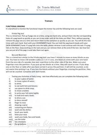 Tremors Functional Grading_1