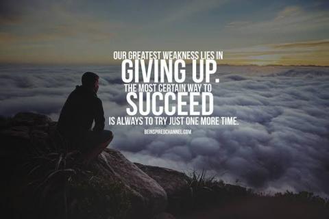 Giving up versus Succeed
